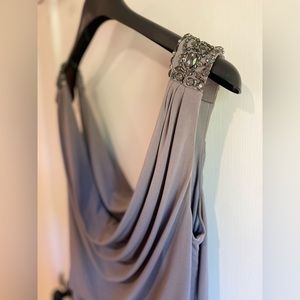 Size 14 Maggy London cowl neck embellished slinky dress